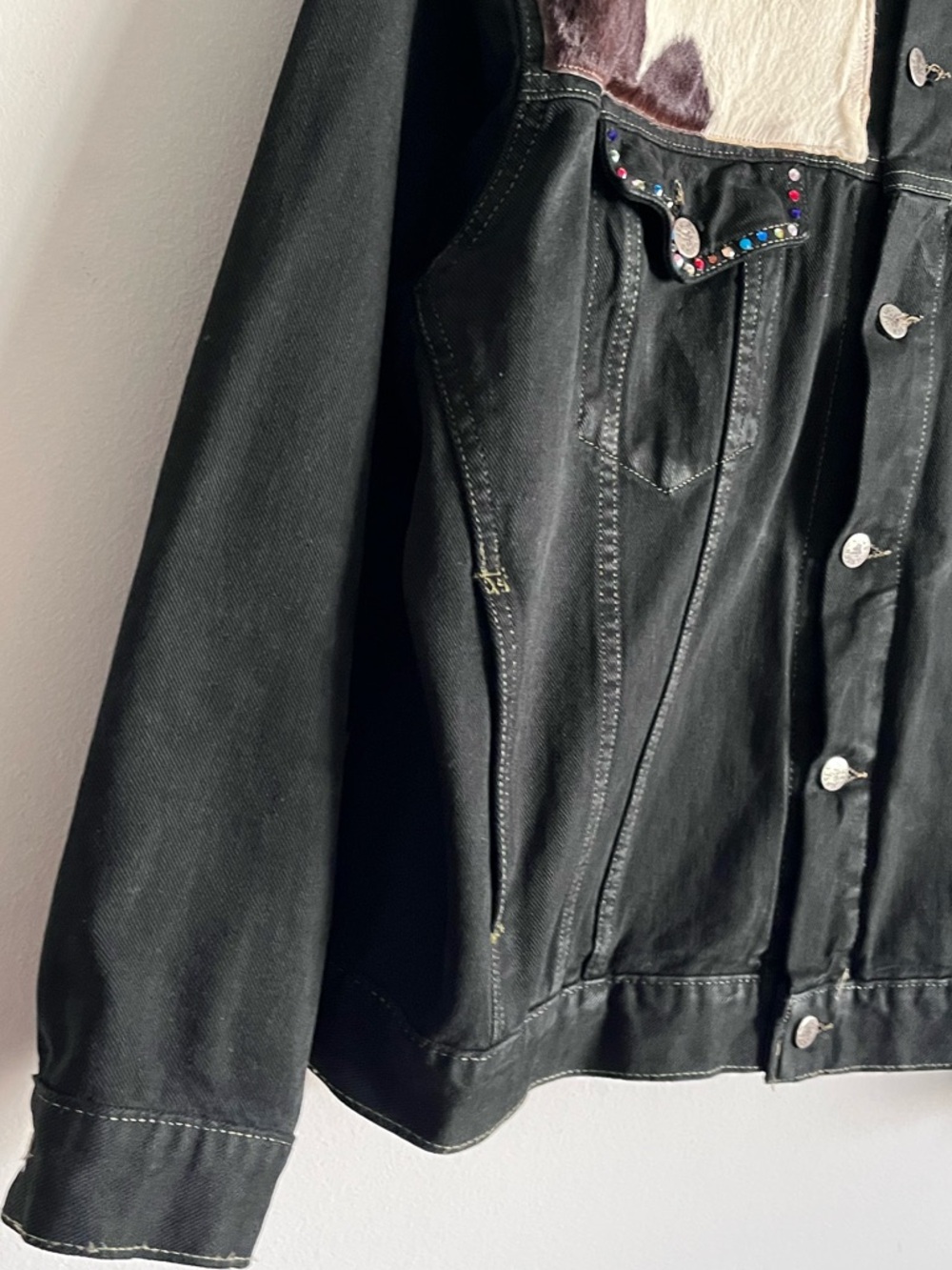 Western Denim Fringe Jacket - M - Picture 5 of 11